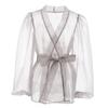 Spring/Summer Sexy Black Sheer Mesh Shirt Jacket For Women, Niche Long-Sleeve Blouse For Girls