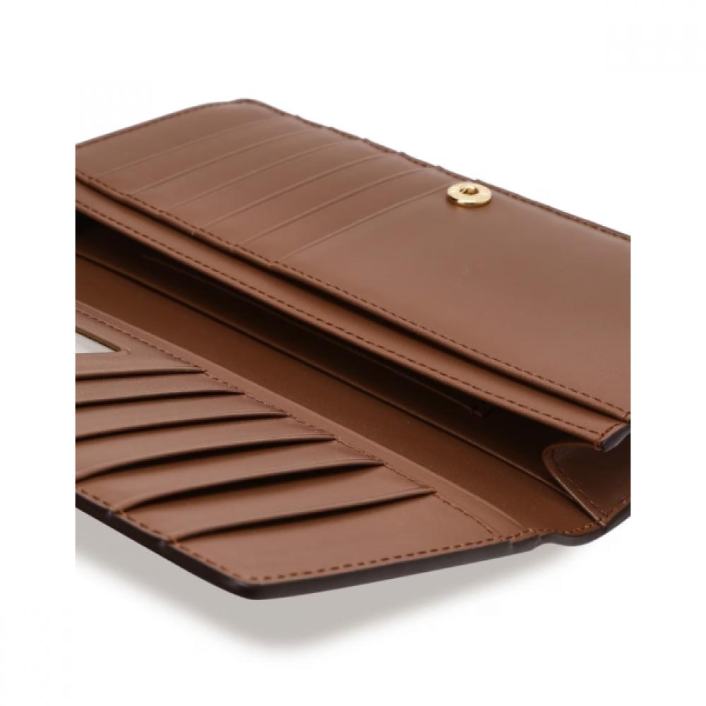 Daks Brown Logo Pattern Leather Long Wallet Dcwa6e717w2
