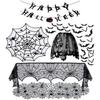 Cloth Halloween Door Curtains Table Flags Spider Web Tablecloth  Halloween