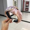18K Gold Silk Knotted Headband Hairband High Quality Women Bright Satin Fabric Hairband Turban Knot Hair Accessories