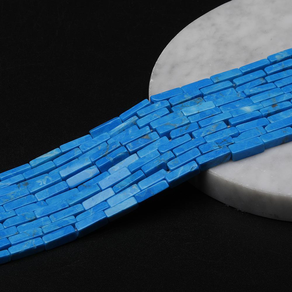 

Прямокутні трубчасті намистини з натурального напівдорогоцінного каміння для виготовлення ювелірних виробів своїми руками, аксесуари з прямокутних намистин 4x13 мм. 4*13mm