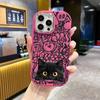 Phone Case: 2D Flat Design Suitable for iPhone 18 17 16 15 14 13 Pro Protective Case, Couple Style, Black Cat, Christmas and Halloween Gift
