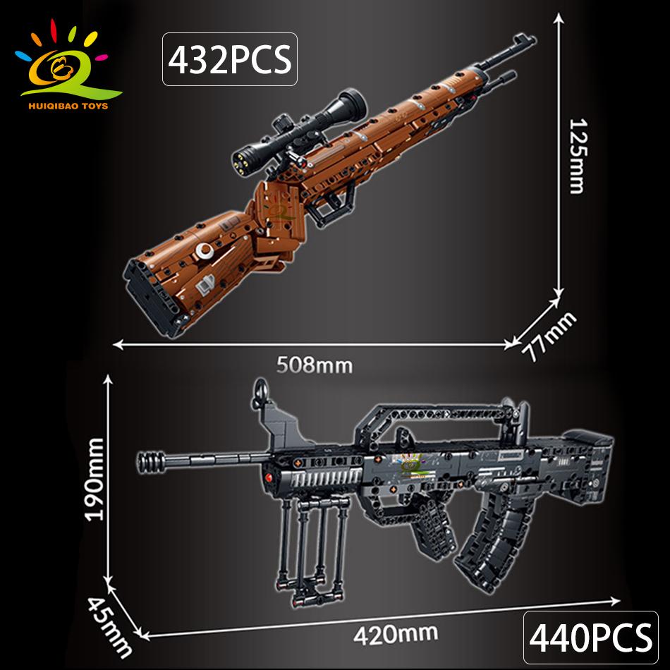 Non-Toxic 98K Ak47 Assault Rifle Model Building Blocks Military Army Weapon Pistol Building Block Imitation Gun Brick Toy For Kid