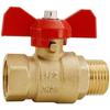 4-6 Point Copper Ball Valve: Internal/External Thread, Straight-Through Water Switch