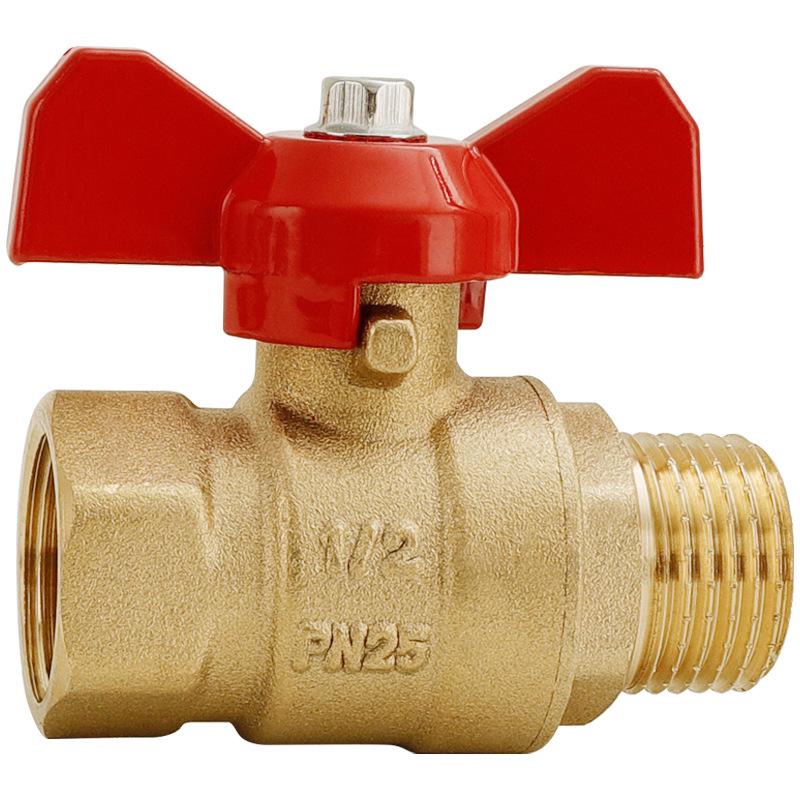 4-6 Point Copper Ball Valve: Internal/External Thread, Straight-Through Water Switch