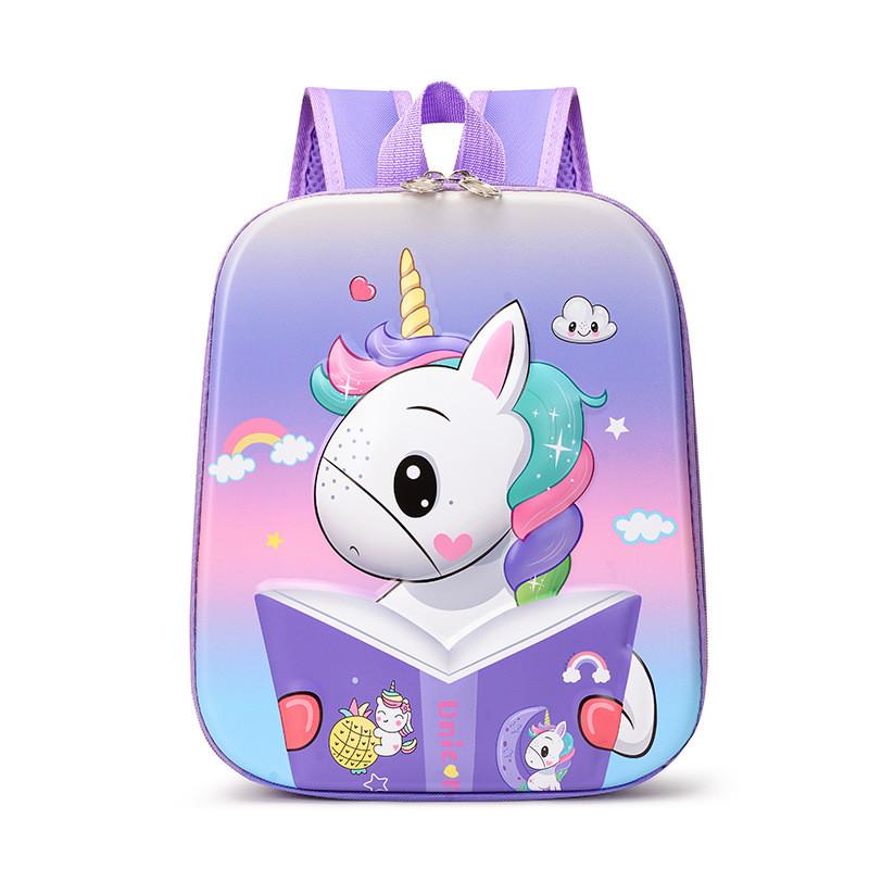 Cute Unicorn Astronaut Mermaid Cartoon Printed Children Hard Backpack Shell