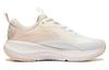 Li Ning Soft Go Slip Resistant Abrasion Resistant Low top Casual Shoes Women's White Apricot Gray AGLT180-2