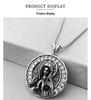 Gothic Punk Girl Prayer Pendant Necklace: Niche Design, Dark Style, Heavy Industry Influence