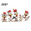 Versatile Adhesive Window Art Cartoon Rooster Static Glass Sticker, Funny Roosters Clings, PVC Removable Waterproof Clings Decal, Sunproof Stickers
