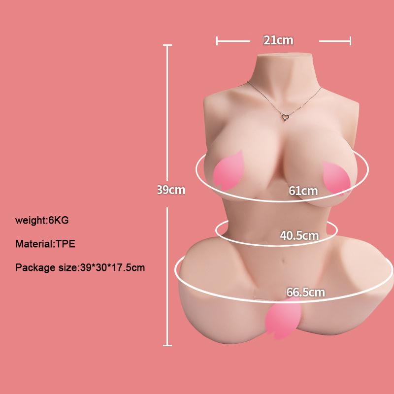 Real Silicone Vaginal Big Ass Half Body Sex Dolls Male Masturbation Cup Anus Dual Channel Realistic Pussy Sex Toys