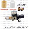 AW2000-02 1/4 Pneumatic air pressure regulator oil-water separator compressor air filter controller Regulating Regulator Trap