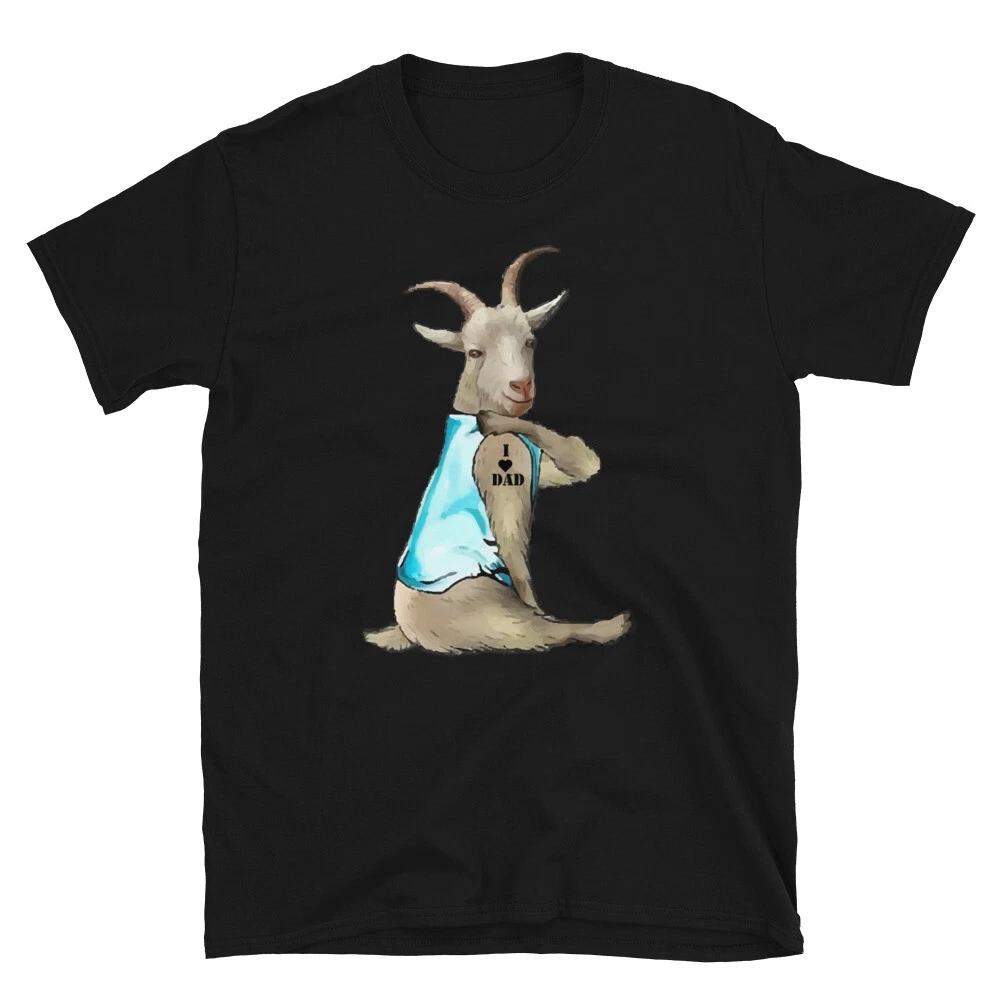 I Love Dad Gangster Goat Funny Goat Animal T-Shirt S