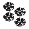 4PCS 8in Golf Cart Wheel Hub Cap Impact Resistance Universal Fit Silver Black Lightweight Replacement for E‑Z‑GO