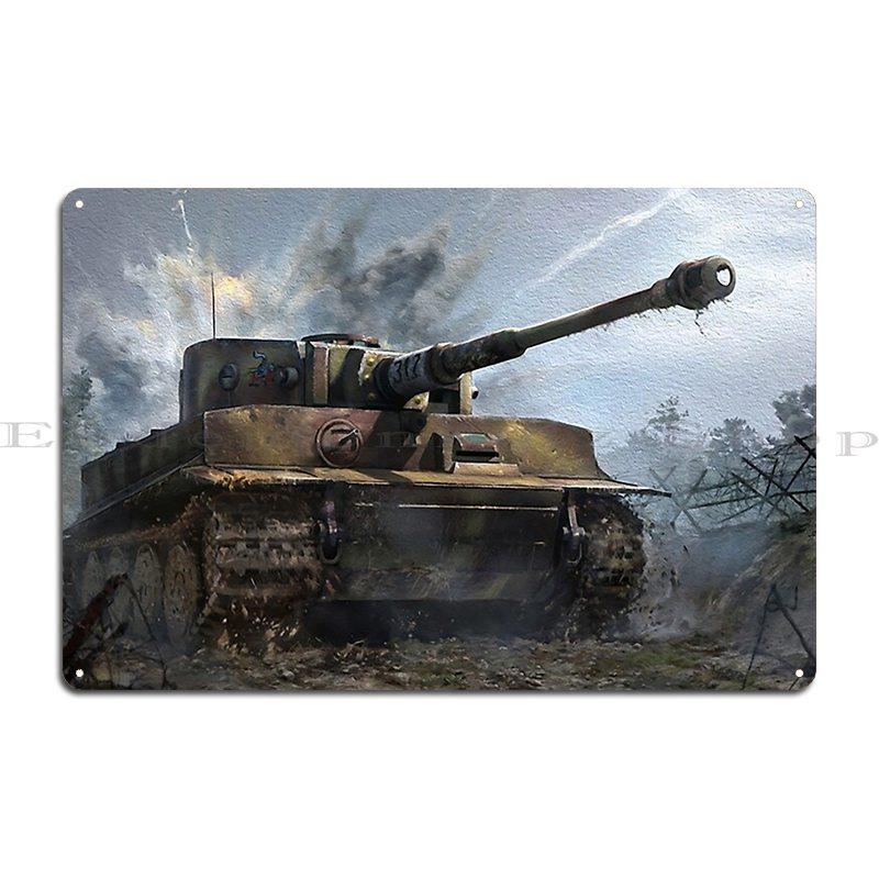 Tiger I Tank Metal Sign Bar Cave Plaques Personalized Party PaintingTin Sign Poster