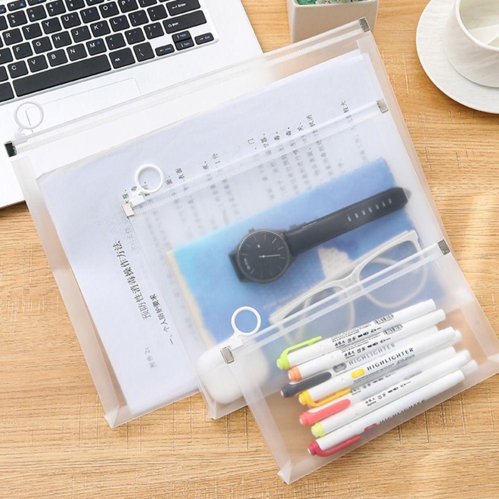 A4/A5/A6 Stationery Bag Transparent Storage Bag Simple File Folder  Students