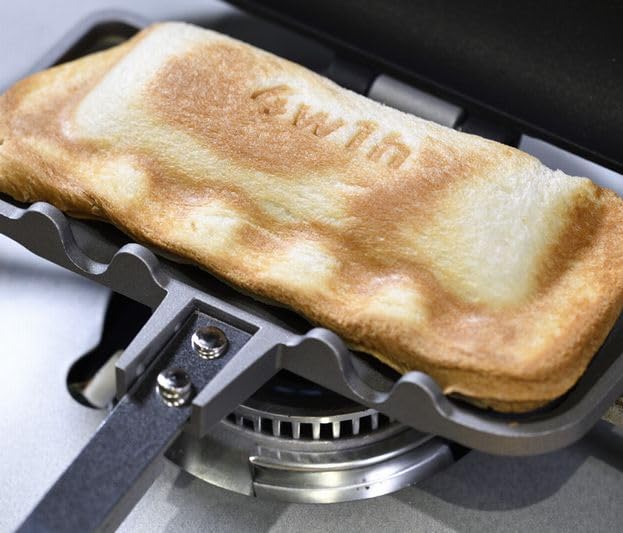 4w1h Hot Sandwich Solo Hot Sandwich Single Direct Flame Made In Japan Holds 1 Slice of Ideal for Kitchen Gift Maker, Slice, Compatible,