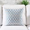 Mediterrane Wasserfarbe Blau Weihnachten Kissenbezug Geometrisch Leinen Kissenbezug Sofa Heim Dekorative Wurfkissen