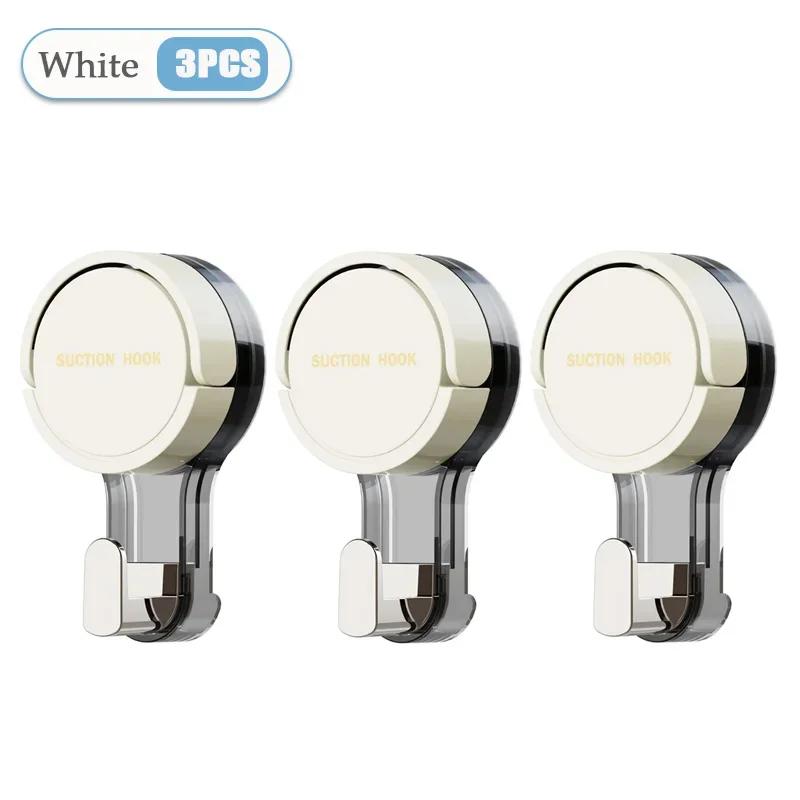 1/3pcs Suction Cup Hooks No Punching Wall Hooks for Bathroom Kitchen Bedroom Reusable Towel Clothes Hanger Hook Home Organizer