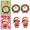 6 Photos/package of New Products Christmas Theme Stickers Puzzle Face Change Stickers Cartoon Cute Character Expression Conversion