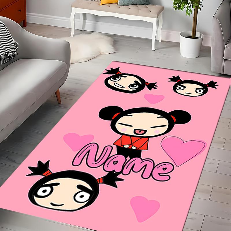 Custom Personalization Pucca Area Rug - Perfect For Kitchen, Bathroom,Laundry Room Decor Large Size Available,Gift All Seasons