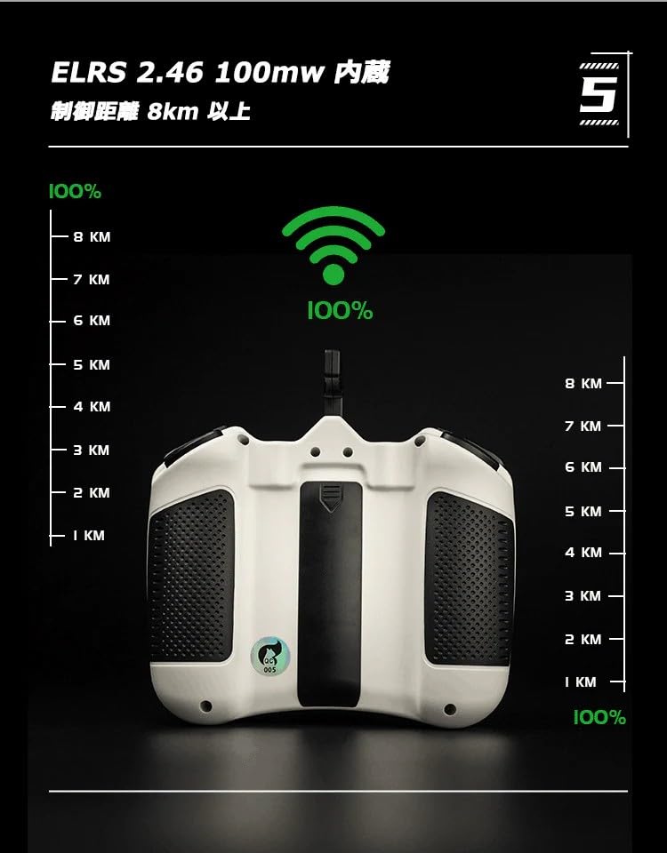 Jumper Smart 100mW ELRS Technical Standards Color Foldable Hall Sensor for Drones 12-Channel 2.4G Transmitter, Approved, 320240 Screen, USB-C