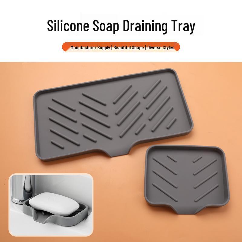 

Silicone Non-Slip Soap Dish with Drainage Small 10.2x12.3x1.7CM