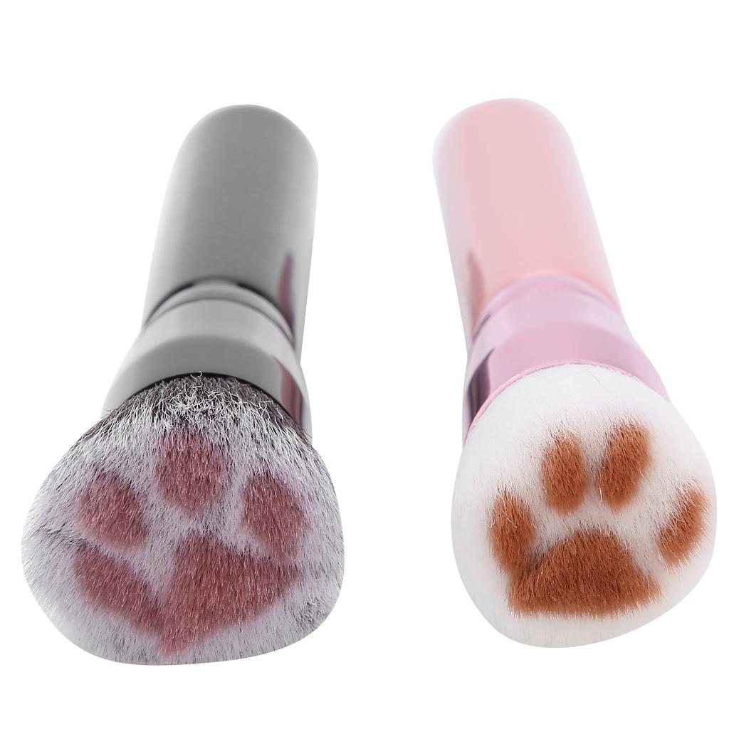 2pcs Makeup Brush Soft Hair Foundation Contour Powder Cat Claw Brush Buffing Makeup Tool