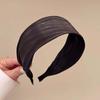 Korean Solid Color Satin Headband for Women Girls Fashion Elegant Wide Sponge Hair Hoop Headwear Hair Accessories