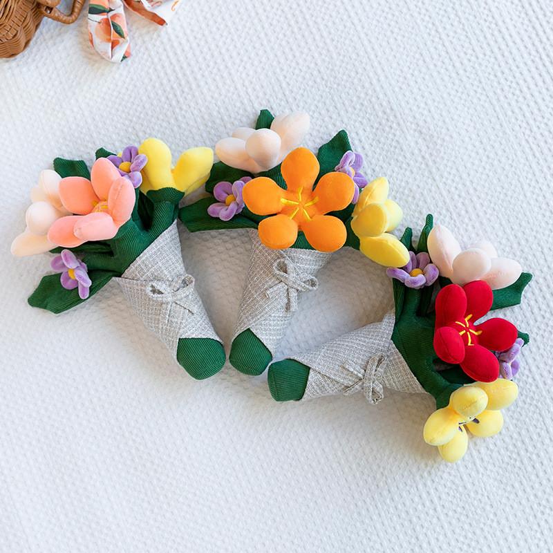Bouquet Tied Hand Plush Toy Dolls Ornaments Room Decor Children Christmas Gifts