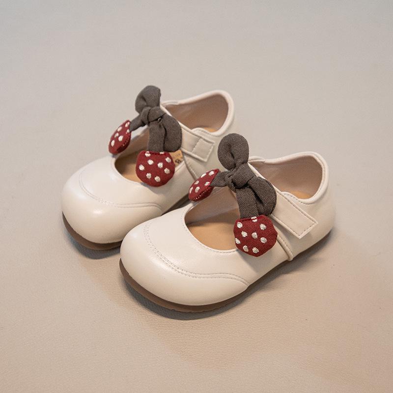 Spring 2026 Girls' Princess Leather Shoes - Fashionable, Non-Slip Toddler Footwear in Korean Style