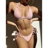 European and American Swimwear Women's Sexy Bikini Solid Color Swimsuit