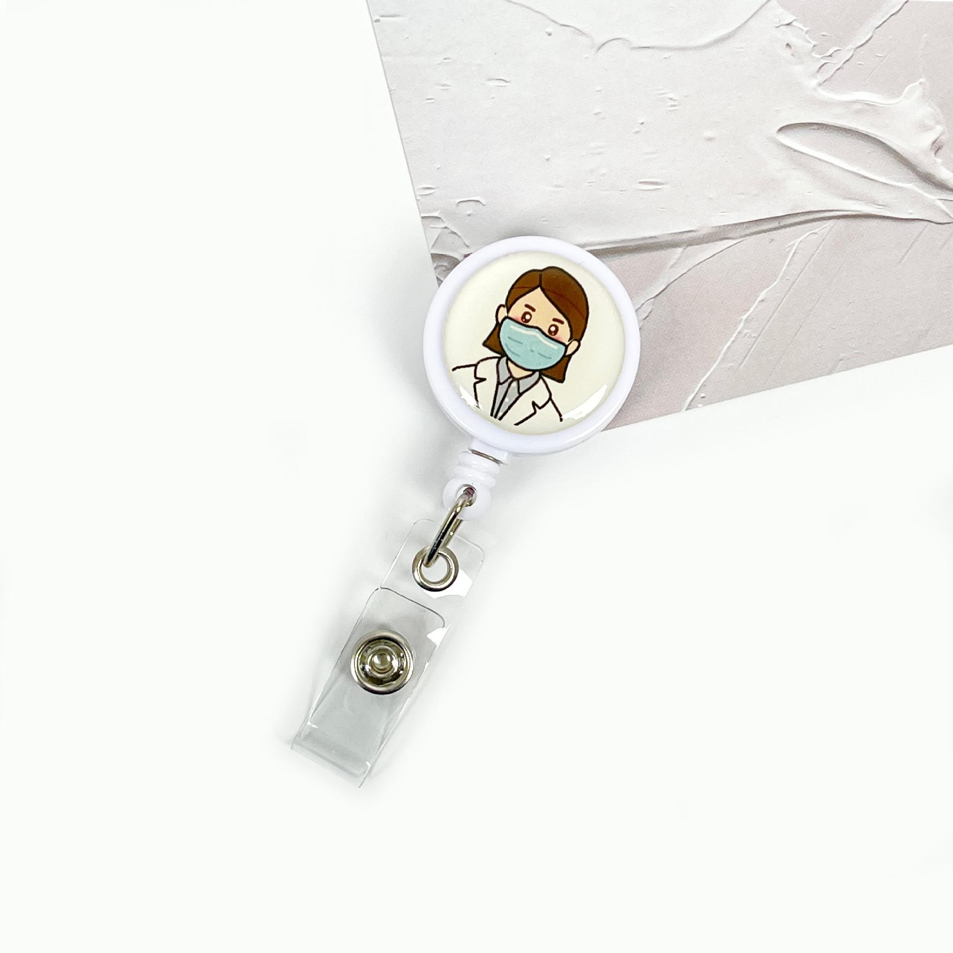 

Id Card Holder Versatile Retractable Badge Reel Name Tag Clip Badge Holder For Doctors Hospitals Office Workers
