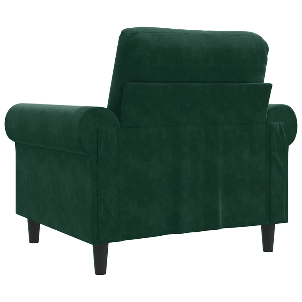 Armchair Dark Green 60 Cm Velvet