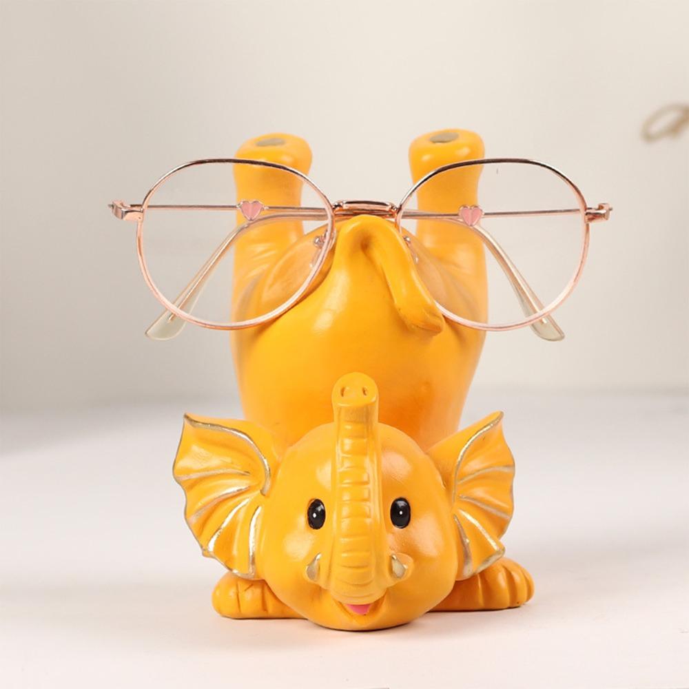 Resin Material Eyeglass Holder Compact Size Animal Statue Organizer Glasses Rack Office Desk