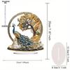 2D Flat Acrylic Peacock and Gold Tree Decoration, Indoor and Outdoor Decoration - No Battery/electricity Required, Free Day Decoration,