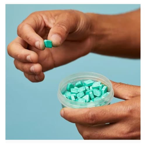 LUSH Creme de Menthe Mouthwash Tabs with Paper Bag, Mint, Refreshing, Bad Breath Care, Portable, Travel-Friendly, Freshly Handmade Cosmetics