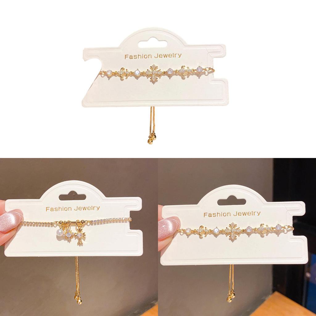 Required Zircon Iris Cross Bracelet Fashion Gold Women Jewelry For Gift Giving
