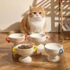 Elevated Cat Food Water Bowl Large Capacity Pet Food Basin Universal Ceramic Pet Bowl Pet Supplies