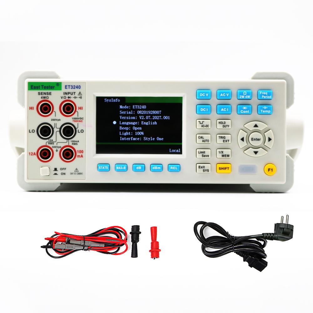 East Tester 4-1/2místný digitální multimetr ET3240 přesný automatický rozsah kapacitní tester digitální stolní multimetr