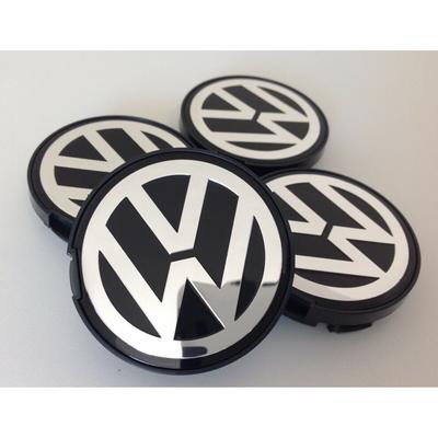Středové krytky hliníkových kol VW 55 mm, Sada 4 kusů pro Golf/Jetta/Passat/Beetle - 6N0 601 171