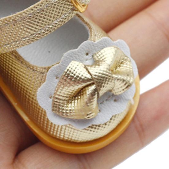 1 Pair Lovely Doll Shoes Casual Design Fashionable Bow Knot Girl Doll Shoes for Decoration