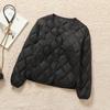 Womens Lightweight Short Down Jacket V-Neck Casual Warm White Duck Outerwear Winter