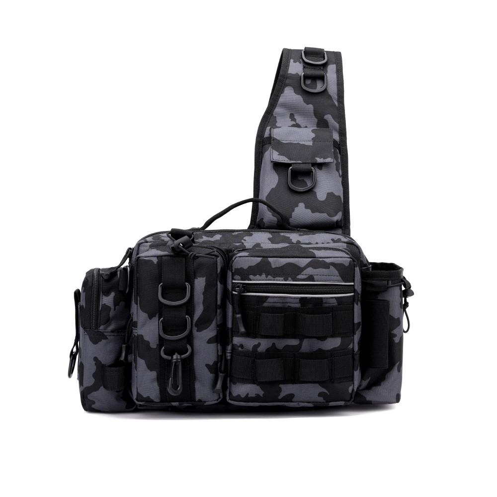 Functional Fishing Backpack-Waterproof & Scratch-Resistant Tackle Bag with Multi-Compartment Storage for Fishing, Hiking