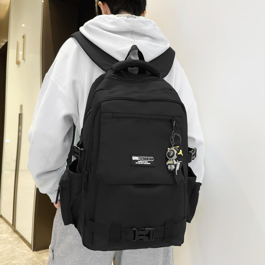 Korean Large High School Town Black [ZESU] Backpack, Women's, Capacity, School, Student, Rucksack, Student, Men's, Lightweight, Men's, Women's,