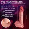 Realistic Dildo Penis Telescopic Vibrator Thrusting Soft Suction Cup Hands-free G-spot Stimulate Clitoris Vagina Massage For Adult Sexy Women Sex Toys