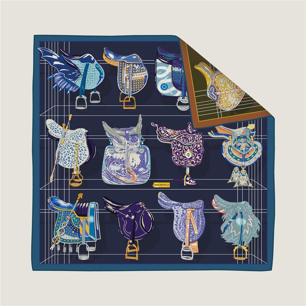 Latest Design Two-sided Twill Women Scarf Sunscreen Foulard Shawl Hijab Female Hair Hijab Wraps Neckerchief Bandanda Echarpe