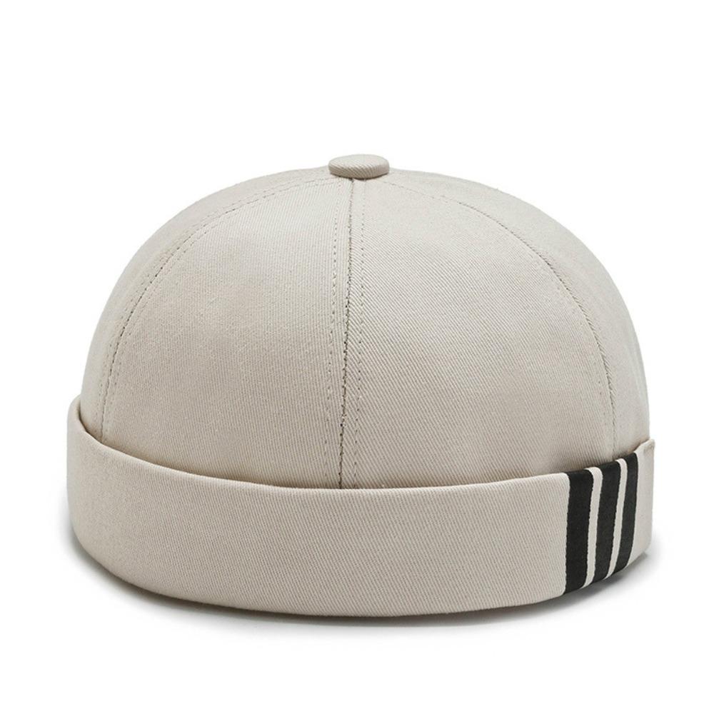 Adjustable Round Hat Stripe Print Skullcap 2024 Streetwear Hats  Unisex