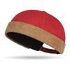 Men's and Women's Harajuku Color-matched Tang Hats, Trendy and Stylish, Sailor's Patchwork Velvet Leather Label Landlord Hats
