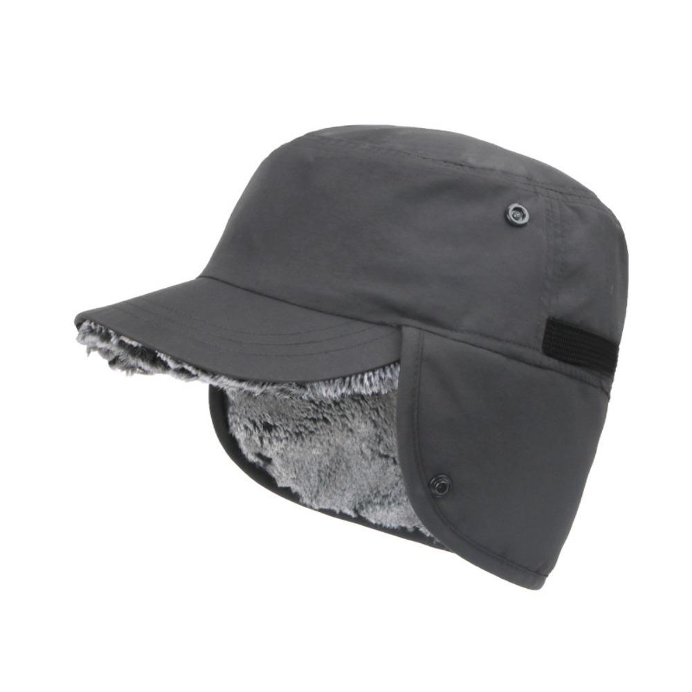 Warm Hat Flat Cap Windproof Ski Cap Practical Winter Hat with Ear Flaps