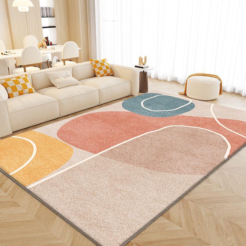 Luxuriöser Teppich aus Kaschmirimitat für Wohnzimmer, Schlafzimmer und mehr – Modernes nordisches Design mit plüschiger Textur, Sofa und Couchtisch, Arbeitszimmer und Garderobe